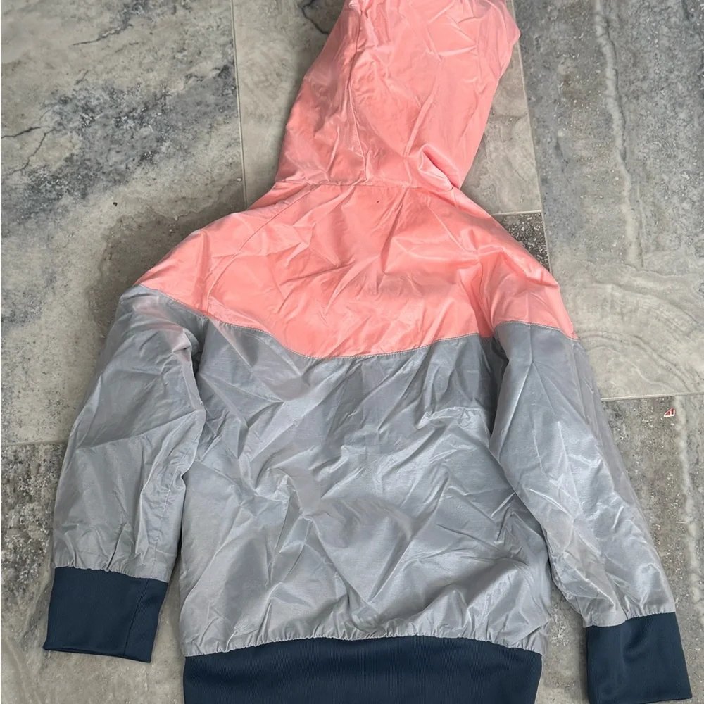 Nike Kids Orange and Gray Windbreaker Jacket Unisex